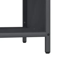 vidaXL Leñero con tablero de madera 100,5x35,5x40 cm Antracita New