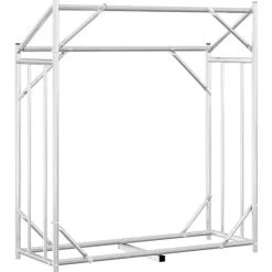 vidaXL Accesorios Para Hornos De Leña Y Chimeneas-Leñero cubierta lluvia 100,5x40,5x110,5 cm acero galvanizado