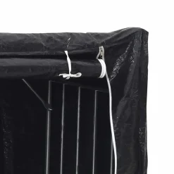 vidaXL Accesorios Para Hornos De Leña Y Chimeneas-Leñero cubierta lluvia 100,5x40,5x110,5 cm acero galvanizado