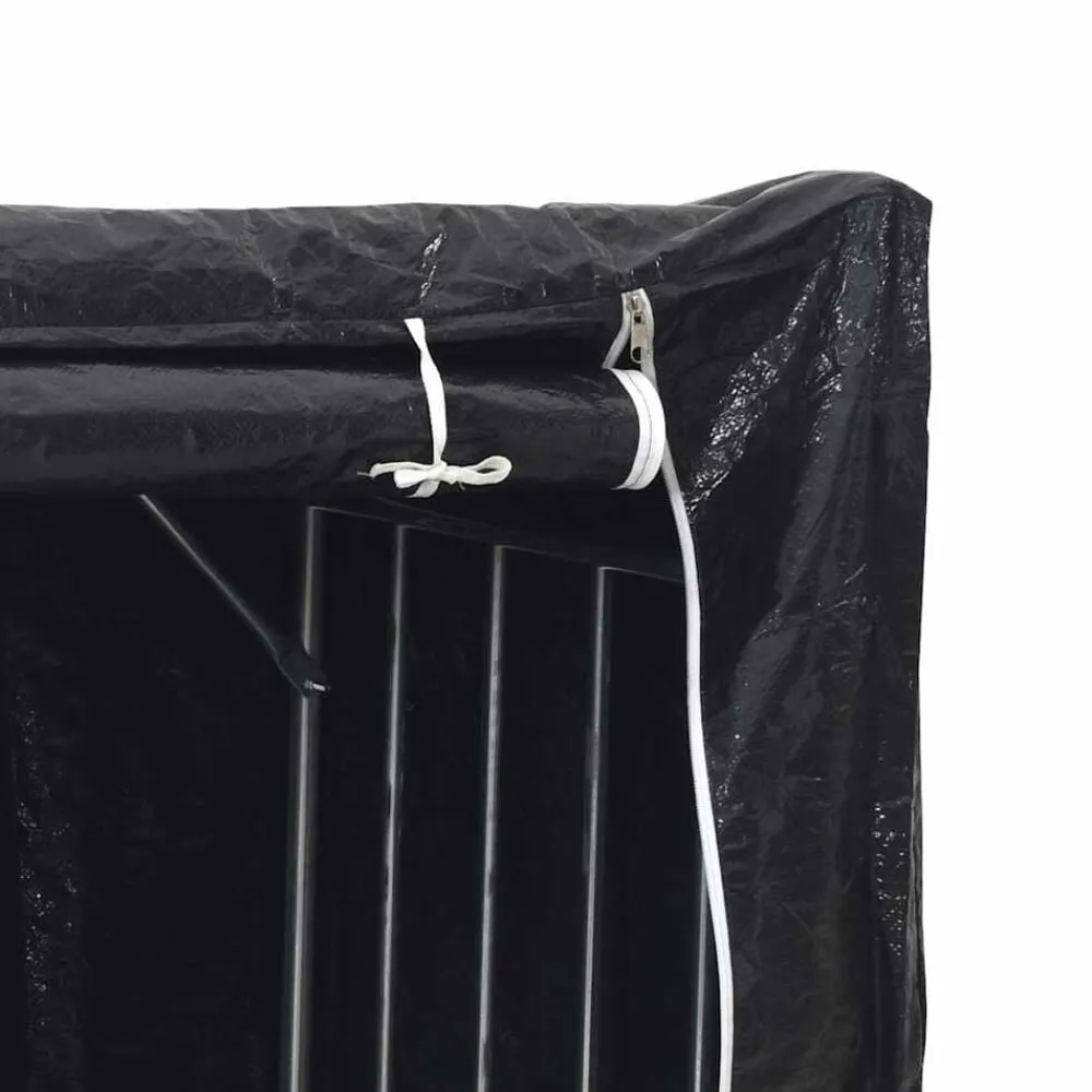 vidaXL Accesorios Para Hornos De Leña Y Chimeneas-Leñero cubierta lluvia 100,5x40,5x110,5 cm acero galvanizado