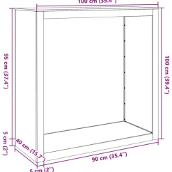 vidaXL Leñero de acero blanco 100x40x100 cm Acero/Blanco Online