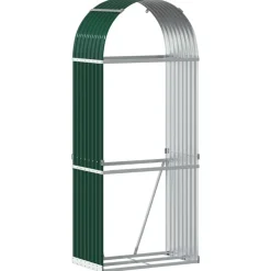 vidaXL Accesorios Para Hornos De Leña Y Chimeneas-Leñero de acero galvanizado 80x45x190 cm