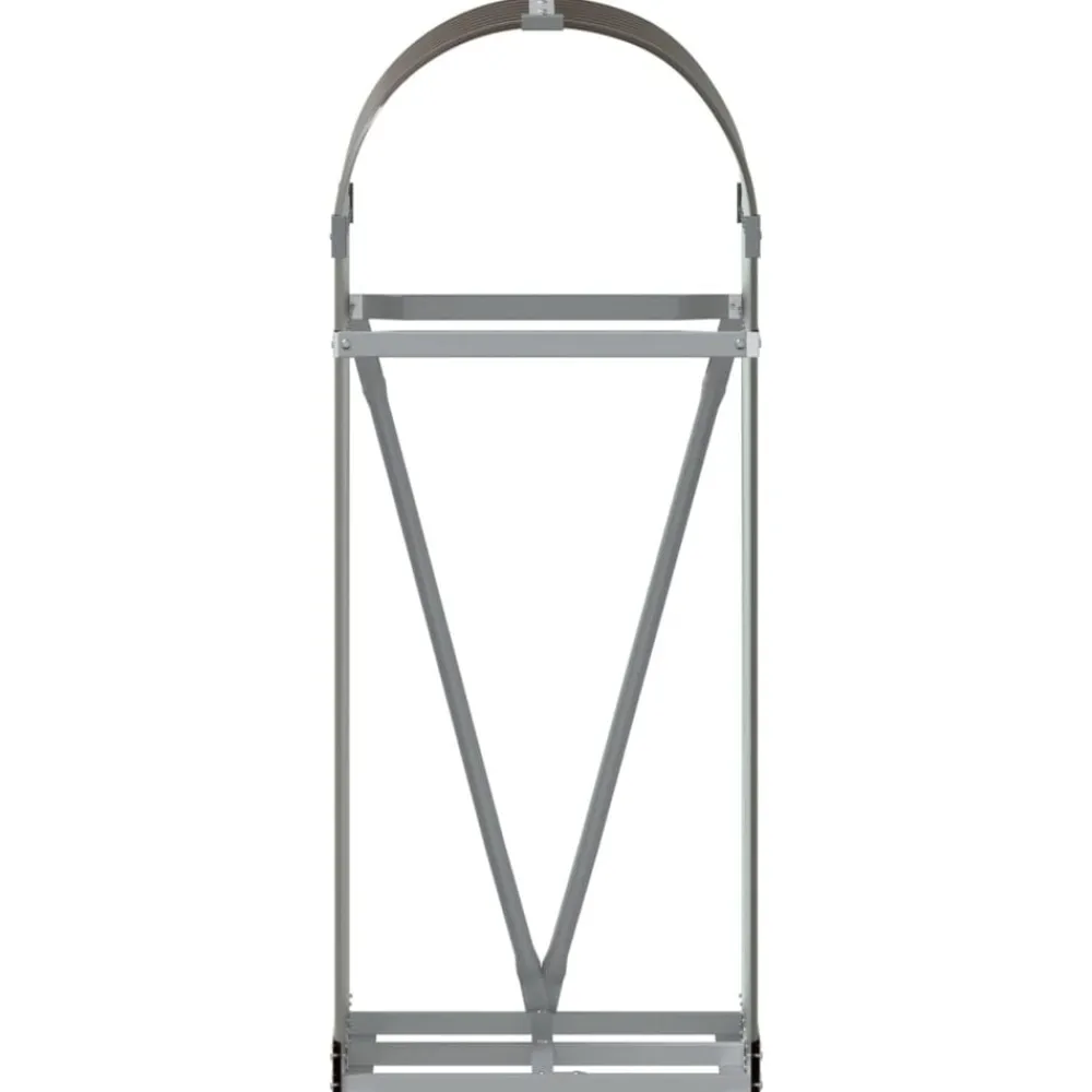 vidaXL Accesorios Para Hornos De Leña Y Chimeneas-Leñero de acero galvanizado marrón 40x45x100 cm