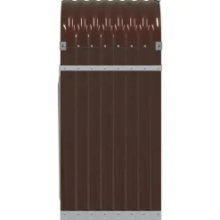vidaXL Accesorios Para Hornos De Leña Y Chimeneas-Leñero de acero galvanizado marrón 40x45x100 cm