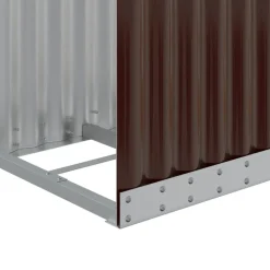 vidaXL Accesorios Para Hornos De Leña Y Chimeneas-Leñero de acero galvanizado marrón 40x45x100 cm