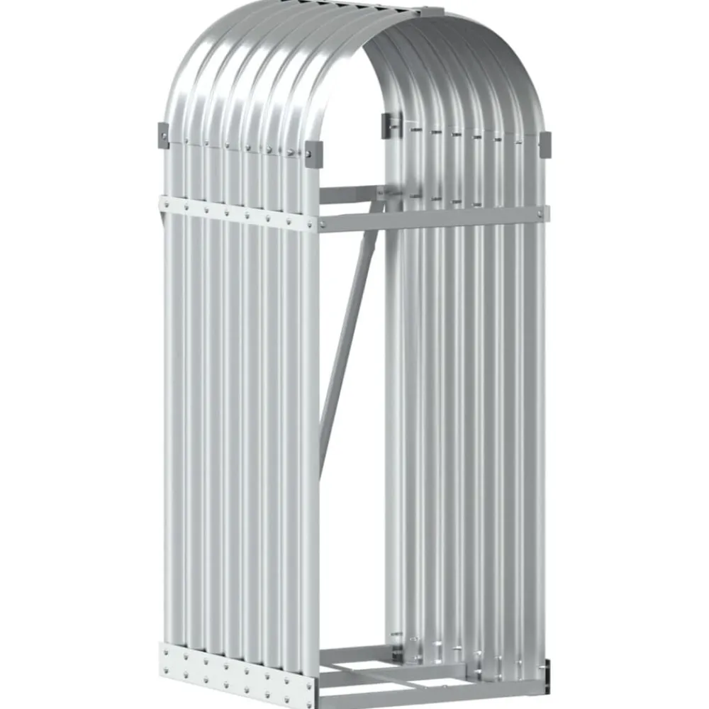 vidaXL Accesorios Para Hornos De Leña Y Chimeneas-Leñero de acero galvanizado 40x45x100 cm