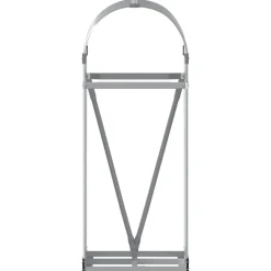 vidaXL Leñero de acero galvanizado 40x45x100 cm Gris claro Outlet