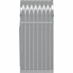 vidaXL Leñero de acero galvanizado 40x45x100 cm Gris claro Outlet