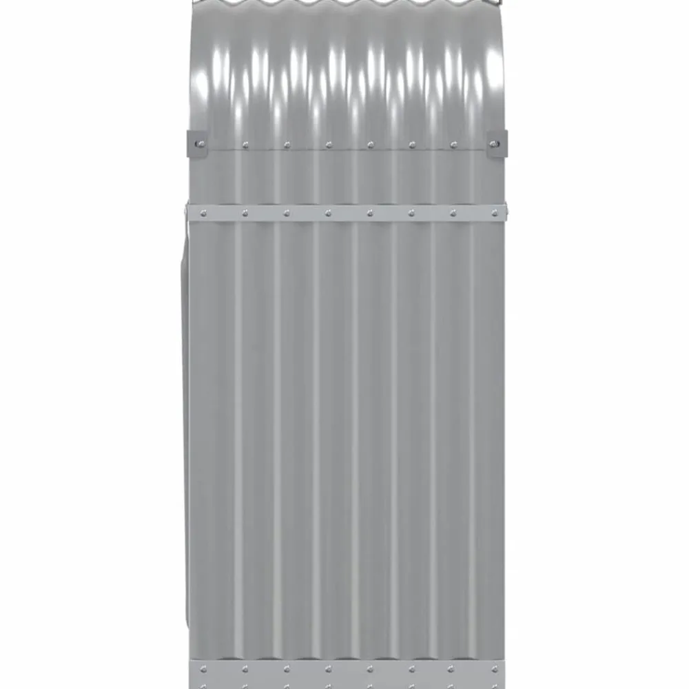 vidaXL Leñero de acero galvanizado 40x45x100 cm Gris claro Outlet