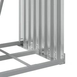 vidaXL Leñero de acero galvanizado 40x45x100 cm Gris claro Outlet