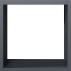 vidaXL Accesorios Para Hornos De Leña Y Chimeneas-Leñero de acero gris antracita 120x35x120 cm