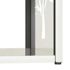 vidaXL Leñero de 40x40x40 cm Acero inoxidable Discount