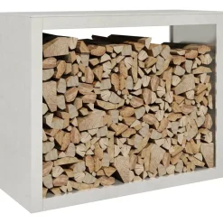 vidaXL Accesorios Para Hornos De Leña Y Chimeneas-Leñero de acero inoxidable 100x40x80 cm