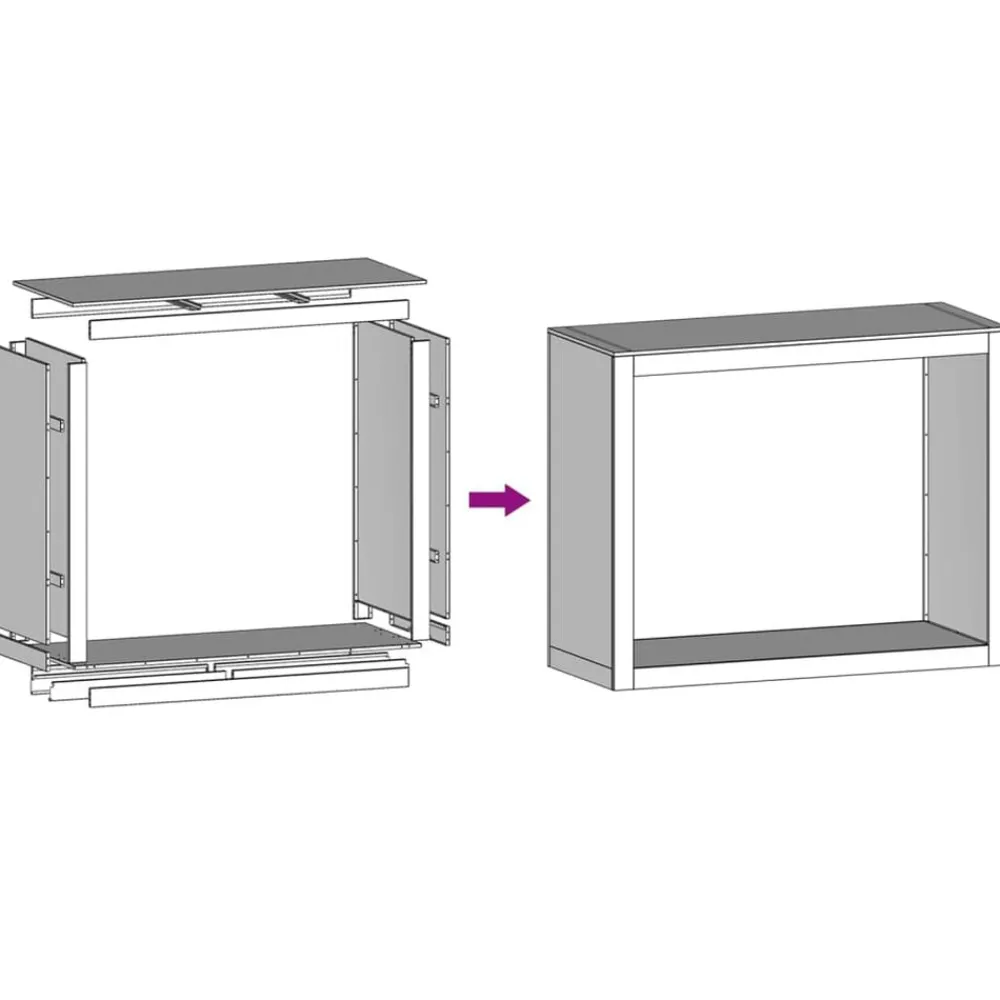 vidaXL Accesorios Para Hornos De Leña Y Chimeneas-Leñero de acero inoxidable 100x40x80 cm