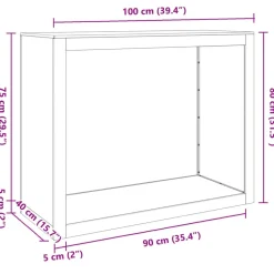 vidaXL Accesorios Para Hornos De Leña Y Chimeneas-Leñero de acero inoxidable 100x40x80 cm