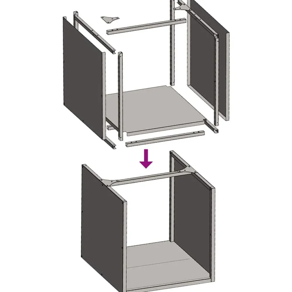 vidaXL Accesorios Para Hornos De Leña Y Chimeneas-Leñero de 40x40x40 cm