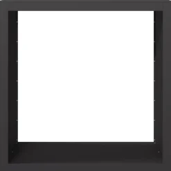 vidaXL Leñero de acero negro 100x40x100 cm Acero/Negro New