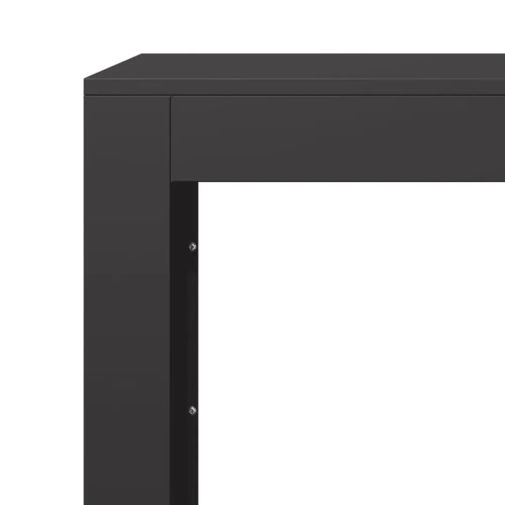 vidaXL Leñero de acero negro 100x40x100 cm Acero/Negro New