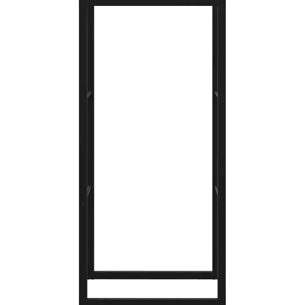 vidaXL Leñero de acero negro 55x30x116 cm Outlet