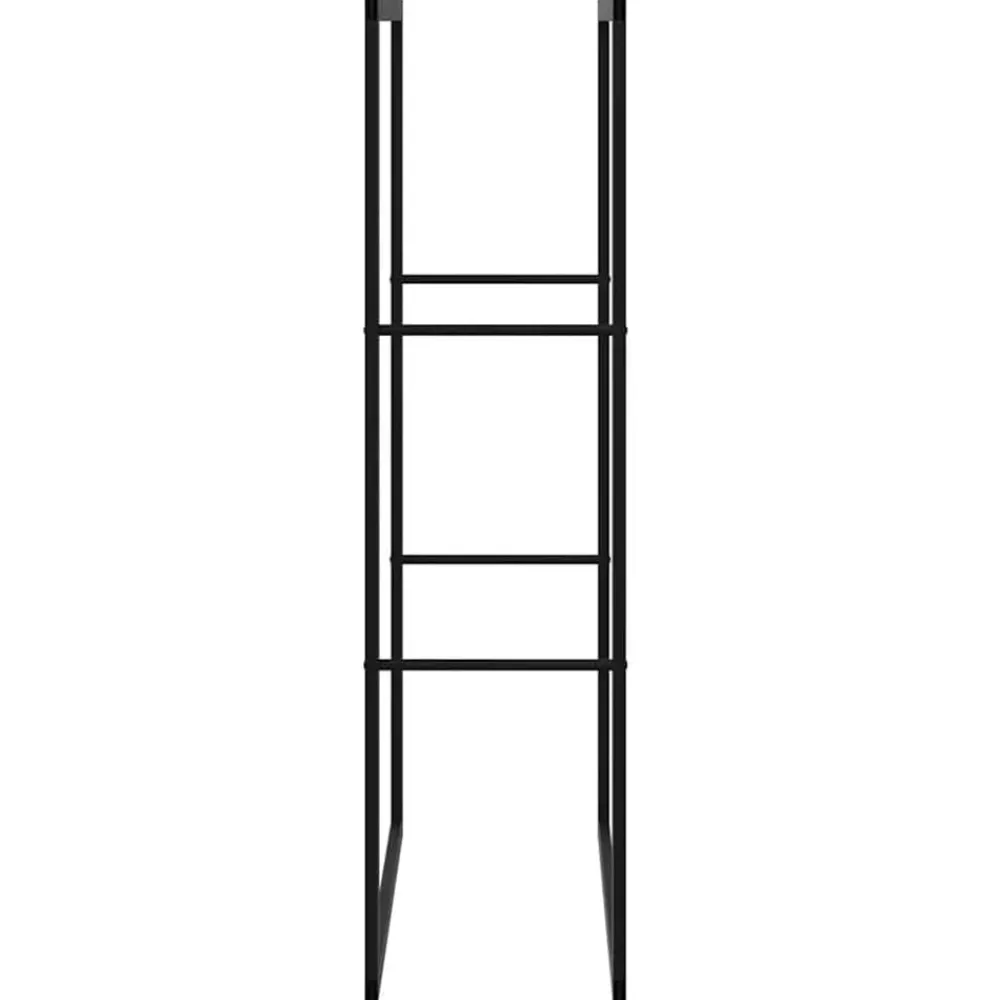 vidaXL Leñero de acero negro 55x30x116 cm Outlet