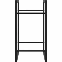 vidaXL Accesorios Para Hornos De Leña Y Chimeneas-Leñero de acero mate 50x28x56 cm