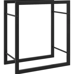 vidaXL Accesorios Para Hornos De Leña Y Chimeneas-Leñero de acero mate 50x28x56 cm