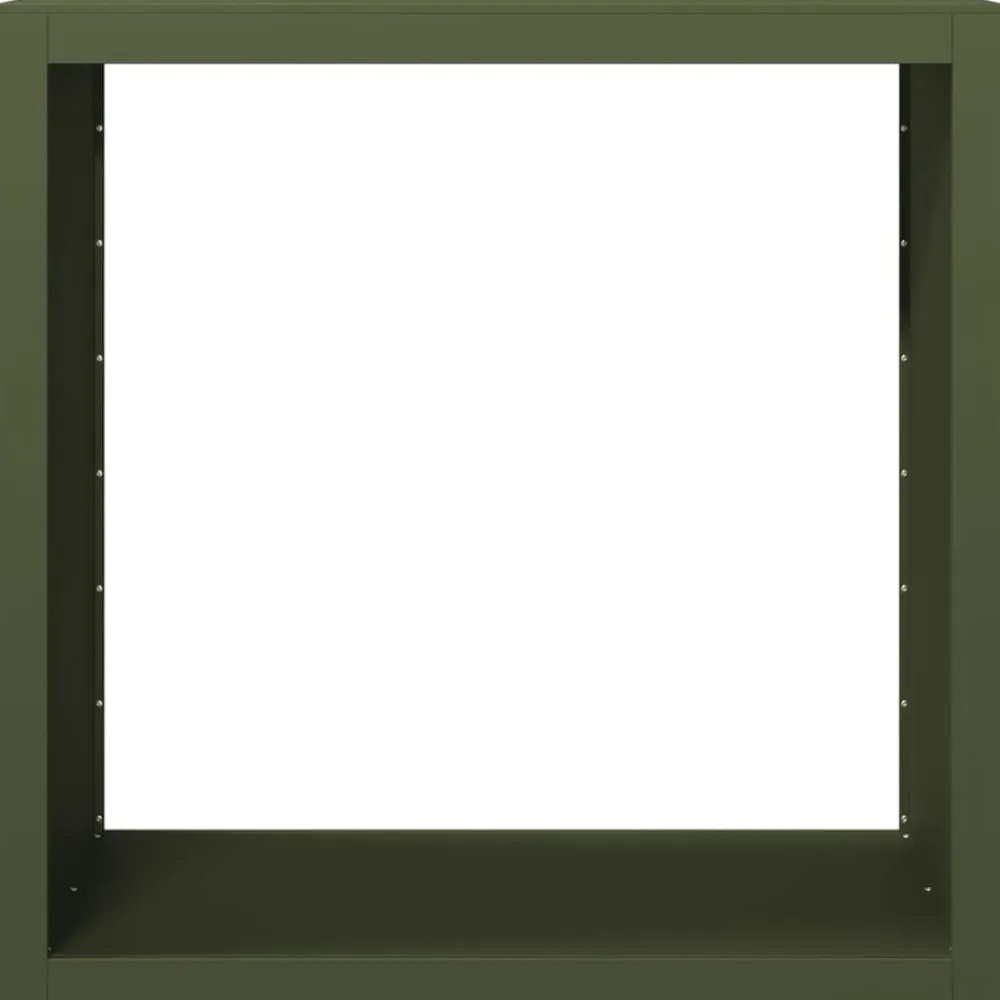 vidaXL Accesorios Para Hornos De Leña Y Chimeneas-Leñero de acero verde 100x40x100 cm