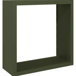 vidaXL Accesorios Para Hornos De Leña Y Chimeneas-Leñero de acero verde 100x40x100 cm