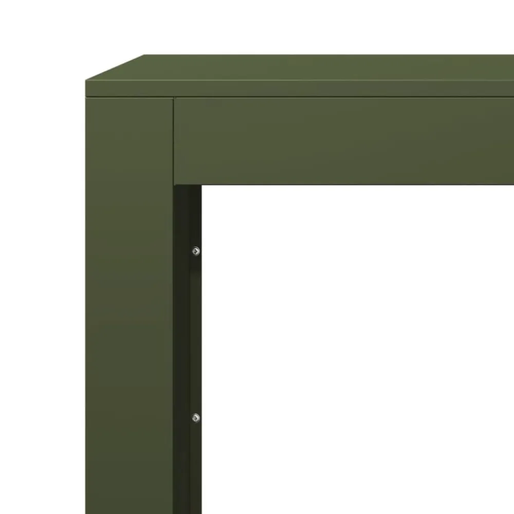 vidaXL Accesorios Para Hornos De Leña Y Chimeneas-Leñero de acero verde 100x40x100 cm