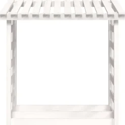 vidaXL Accesorios Para Hornos De Leña Y Chimeneas-Leñero de madera maciza de pino 108x64,5x110 cm