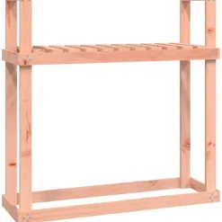 vidaXL Accesorios Para Hornos De Leña Y Chimeneas-Leñero de madera maciza de Douglas 110x35x108,5 cm
