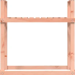 vidaXL Accesorios Para Hornos De Leña Y Chimeneas-Leñero de madera maciza de Douglas 110x35x108,5 cm