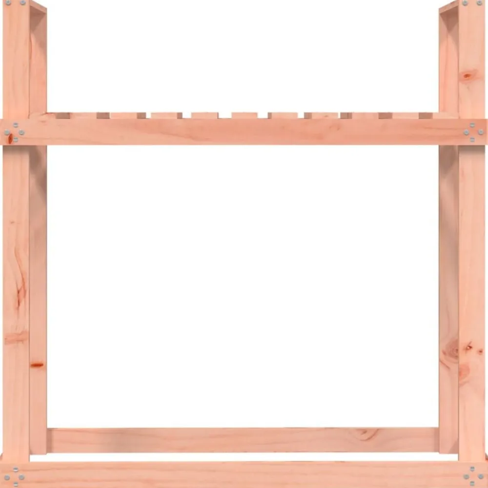 vidaXL Accesorios Para Hornos De Leña Y Chimeneas-Leñero de madera maciza de Douglas 110x35x108,5 cm
