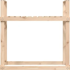vidaXL Leñero de madera maciza de pino 110x35x108,5 cm Pino natural