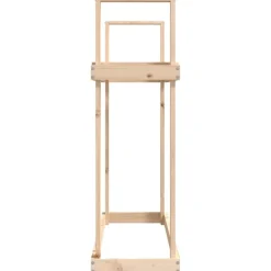 vidaXL Leñero de madera maciza de pino 110x35x108,5 cm Pino natural