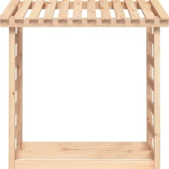 vidaXL Accesorios Para Hornos De Leña Y Chimeneas-Leñero de madera maciza de pino 108x64,5x110 cm