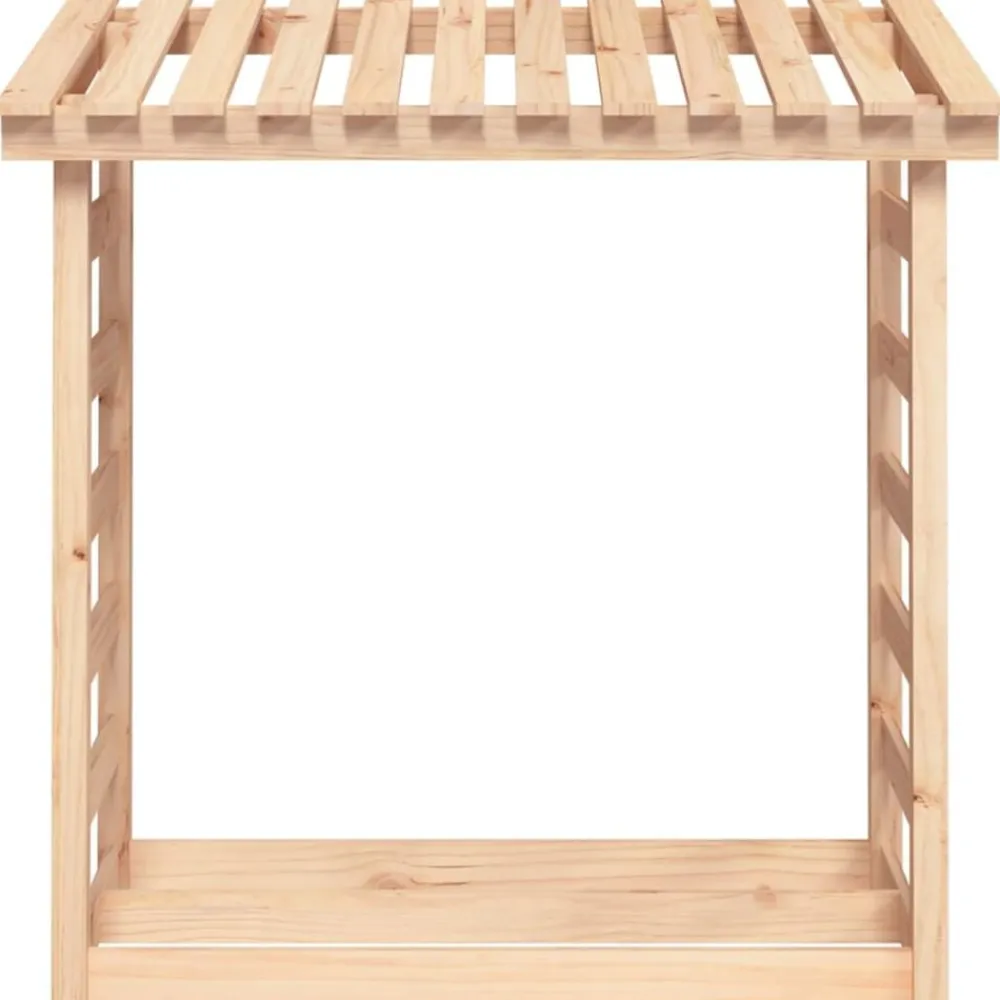 vidaXL Accesorios Para Hornos De Leña Y Chimeneas-Leñero de madera maciza de pino 108x64,5x110 cm