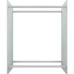 vidaXL Leñero de vidrio templado 80x35x100 cm Blanco Clearance