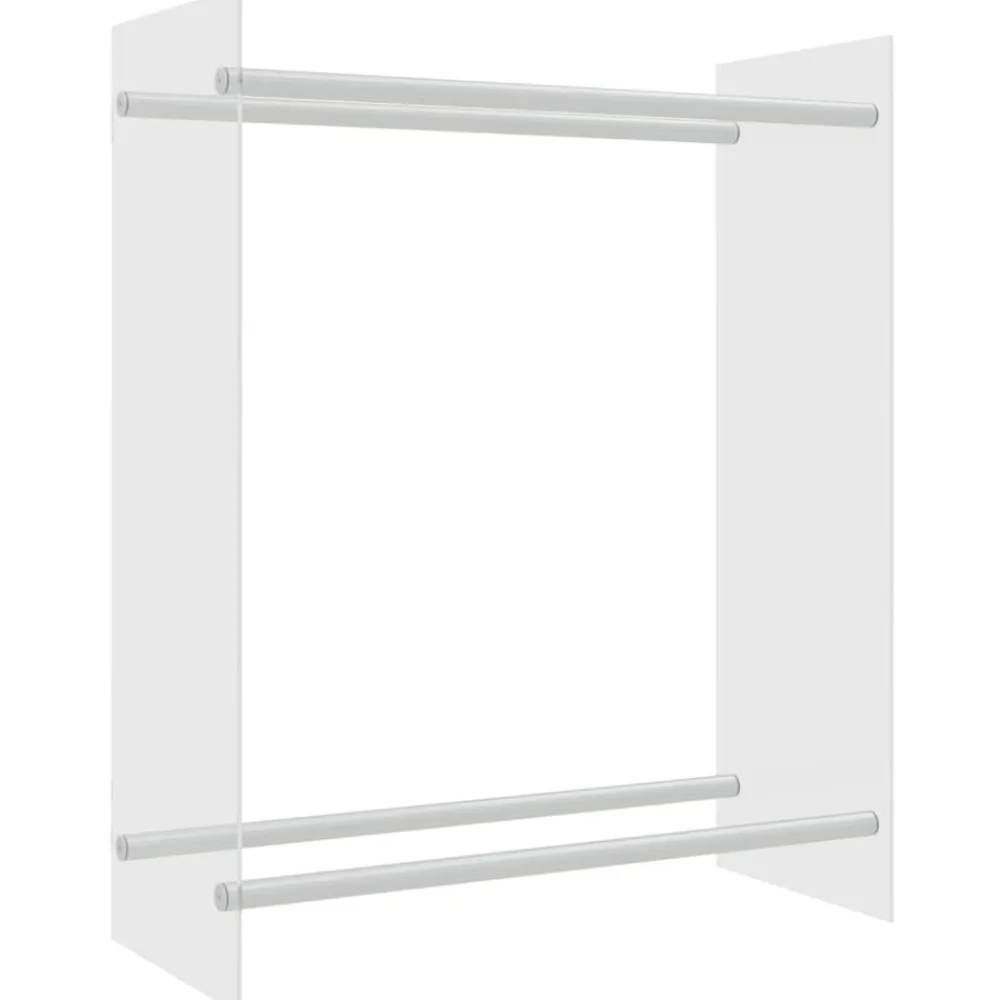 vidaXL Accesorios Para Hornos De Leña Y Chimeneas-Leñero de vidrio templado 80x35x100 cm