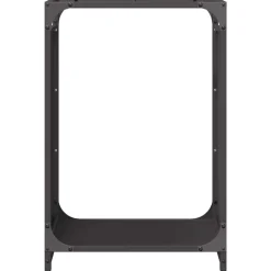 vidaXL Leñero 44x28x65 cm Acero laminado en frío Negro Hot