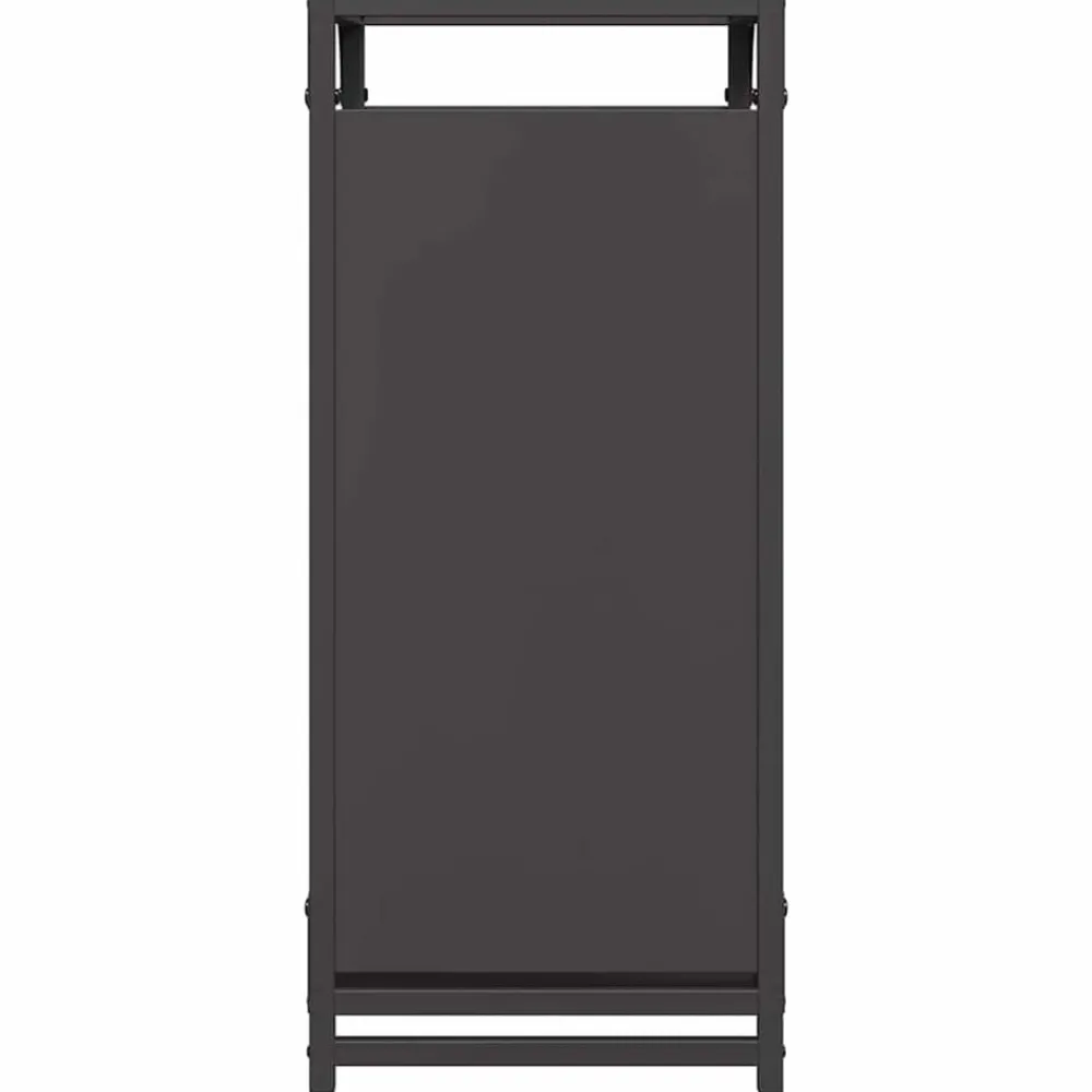 vidaXL Leñero 44x28x65 cm Acero laminado en frío Negro Hot