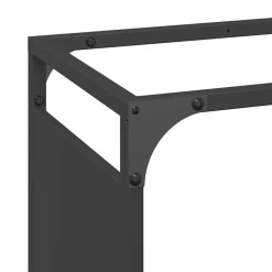 vidaXL Leñero 44x28x65 cm Acero laminado en frío Negro Hot