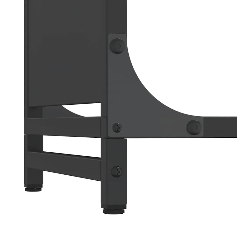 vidaXL Leñero 44x28x65 cm Acero laminado en frío Negro Hot