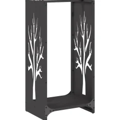vidaXL Accesorios Para Hornos De Leña Y Chimeneas-Leñero 40x30x80 cm Acero laminado en frío