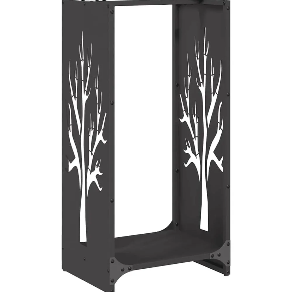 vidaXL Accesorios Para Hornos De Leña Y Chimeneas-Leñero 40x30x80 cm Acero laminado en frío