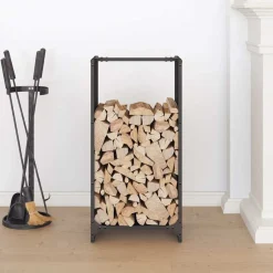 vidaXL Accesorios Para Hornos De Leña Y Chimeneas-Leñero 40x30x80 cm Acero laminado en frío