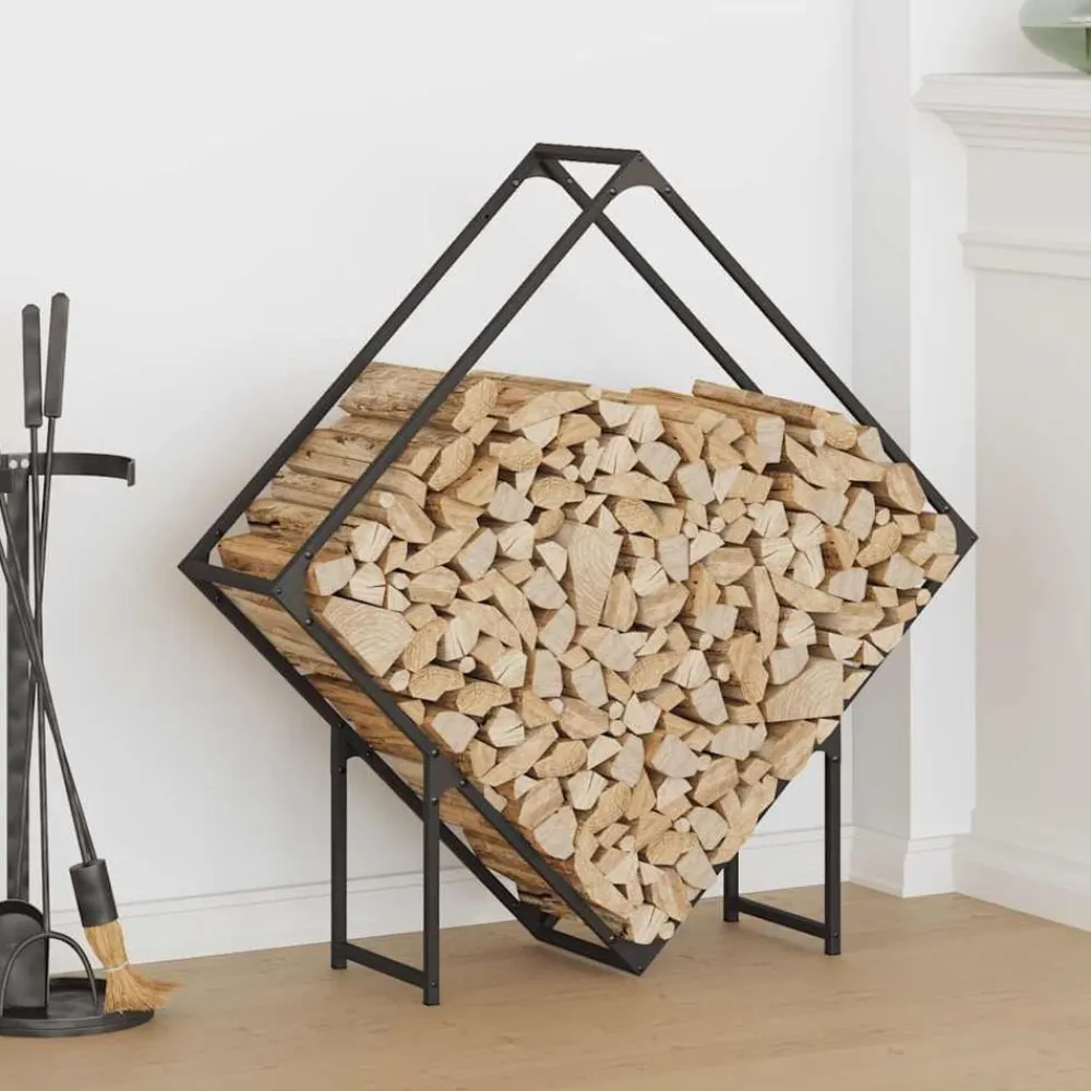 vidaXL Accesorios Para Hornos De Leña Y Chimeneas-Leñero 100x25x100 cm Acero laminado en frío