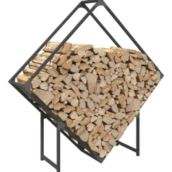 vidaXL Accesorios Para Hornos De Leña Y Chimeneas-Leñero 100x25x100 cm Acero laminado en frío