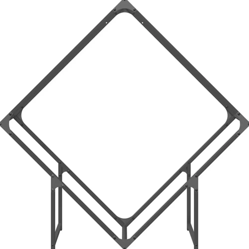 vidaXL Accesorios Para Hornos De Leña Y Chimeneas-Leñero 100x25x100 cm Acero laminado en frío