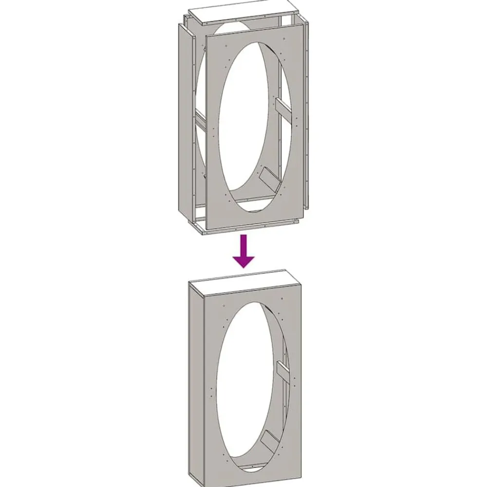 vidaXL Accesorios Para Hornos De Leña Y Chimeneas-Leñero 50x23x100 cm Acero laminado en frío